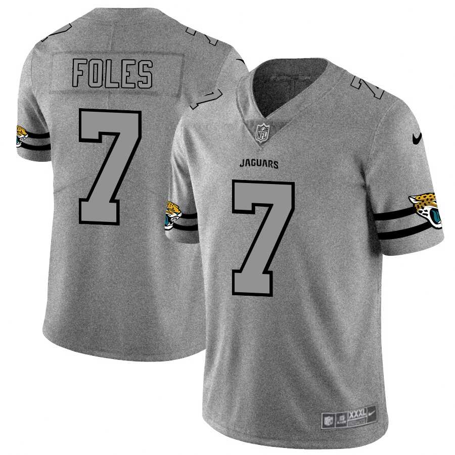 Nike Jaguars 7 Nick Foles 2019 Gray Gridiron Gray Vapor Untouchable Limited Jersey Dyin,We sell and wholesale Nike Jaguars 7 Nick Foles 2019 Gray Gridiron Gray Vapor Untouchable Limited Jersey Dyin on line form chian!